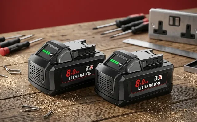 POWTREE battery in use at professional workshop — quality craftsmanship